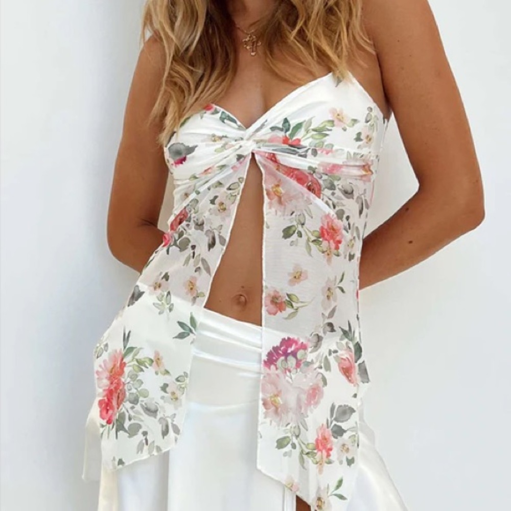 Princess Polly Fallen Roses Top